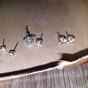 Elegant Sterling Silver Stud Earrings Set